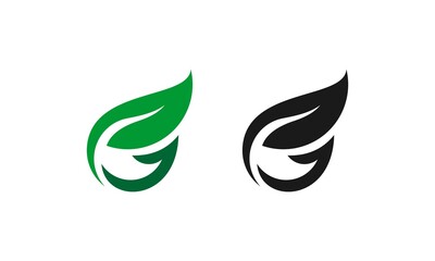 Fototapeta premium G Leaf Logo