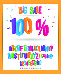 Big Sale 3D Alphabet 100% Colorful