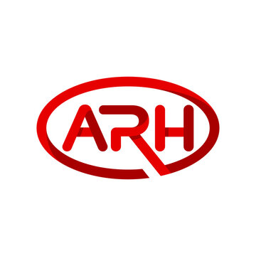 modern home logo with ARH letters