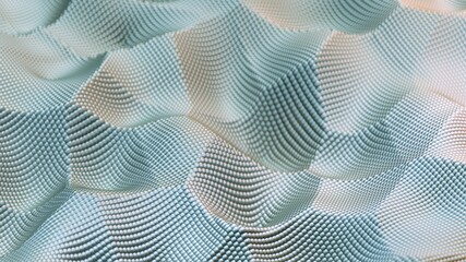 Abstract wavy white background. 3D render illustration