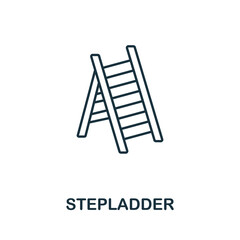 Stepladder icon. Simple illustration from furniture collection. Creative Stepladder icon for web design, templates, infographics