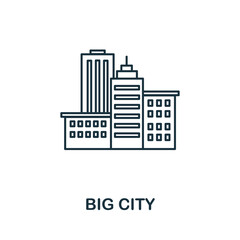 Obraz premium Big City icon. Simple element from global warming collection. Creative Big City icon for web design, templates, infographics and more