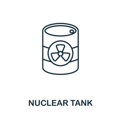 Obraz premium Nuclear Tank icon. Simple element from global warming collection. Creative Nuclear Tank icon for web design, templates, infographics and more