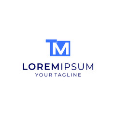letter TM logo vector modern simple geometric concepts