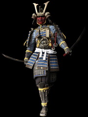 Software rendering Japanese armor samurai
