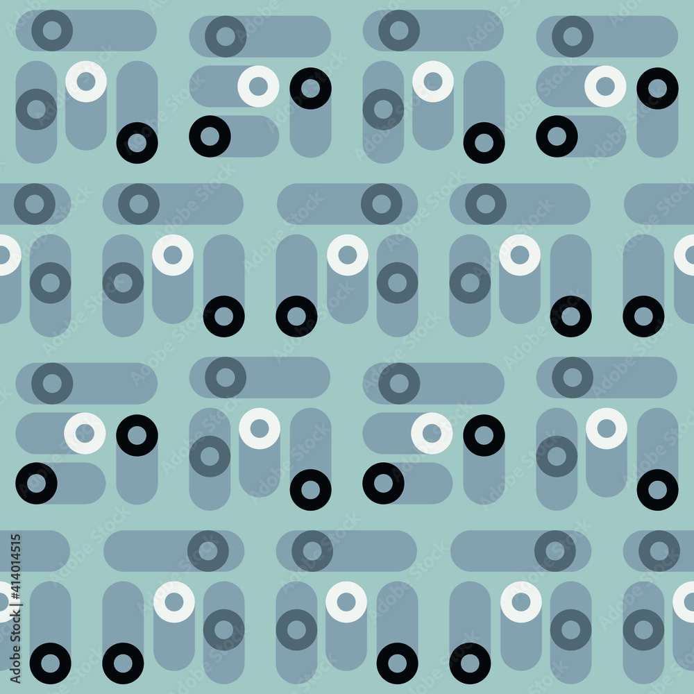 Poster spring seamless geometric pattern with the image of circles, ovals, tori. vector design for web bann