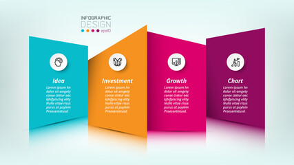 Text box design in square format for presenting information or for marketing. vector infographic.