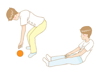 コルセットをしている人物