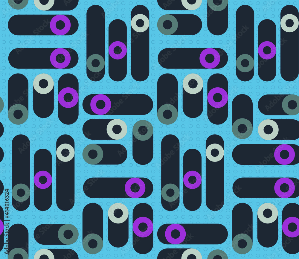 Poster spring seamless geometric pattern with the image of circles, ovals, tori. vector design for web bann