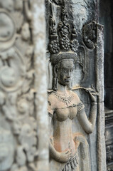 The view of Angkor Wat temple in Siem Reap in Cambodia