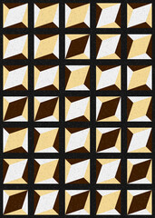 Abstract Geometric Pattern generative computational art illustration