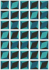 Abstract Geometric Pattern generative computational art illustration