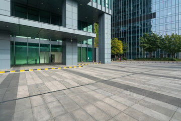 Fototapeta na wymiar Financial Center Plaza and office building, Chongqing, China