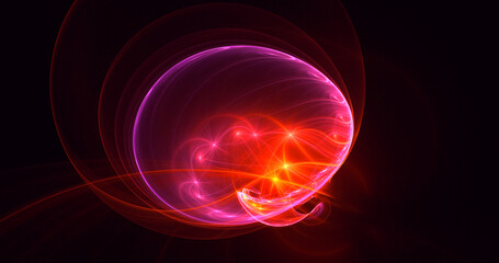 3D rendering abstract colorful fractal light background