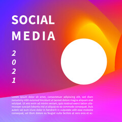 modern simple trendy tempalate background pink purple and orange gradient vector social media for instagram post