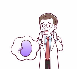 Elderly male doctor in a lab coat_I2