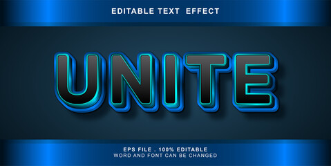 unite text effect editable