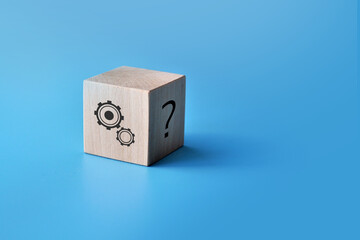 Obraz premium The symbol of the question and the search for its solution