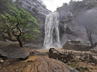 Agaya Gangai waterfalls in Kolli Hills, Tamilnadu 