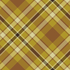 Seamless vector yellow tartan pattern for fabric, textile, wrapping etc. Plaid background	