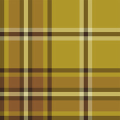 Seamless vector yellow tartan pattern for fabric, textile, wrapping etc. Plaid background	
