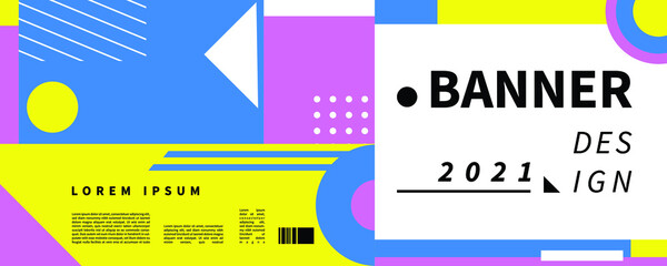 trendy modern and simple geometric vector background template for banner