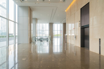 Indoor hall of financial center office building