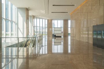 Indoor hall of financial center office building
