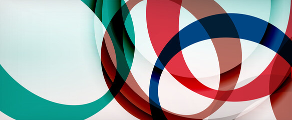 Obraz premium Ring geometric shapes, o letter repetition wallpaper. Abstract background for business or technology presentations, internet posters or web brochure covers