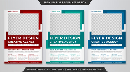 multipurpose flyer design with modern style and abstract layout use for annual report cover