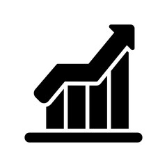 Profit icon vector illustration in solid style about marketing and growth for any projects
