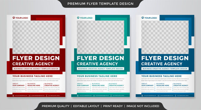 multipurpose flyer design with modern style and abstract layout use for annual report cover