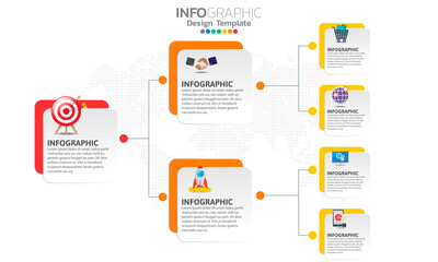 Infographics for business concept with icons and options or steps.