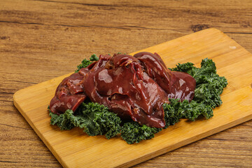 Fototapeta premium Raw chicken liver for cooking