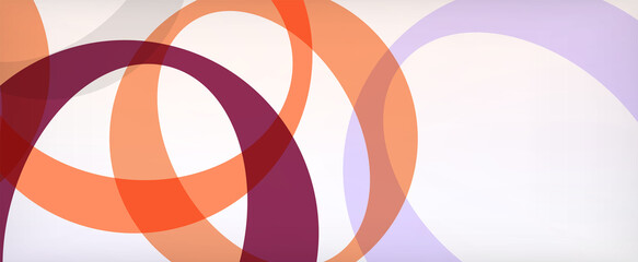 Obraz premium Ring geometric shapes, o letter repetition wallpaper. Abstract background for business or technology presentations, internet posters or web brochure covers