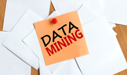Data Mining. the text on the sticker on the table.