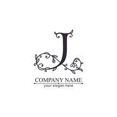 Premium Vector J logo. Monnogram, lettering. Personal logo or sign for branding an elite company.