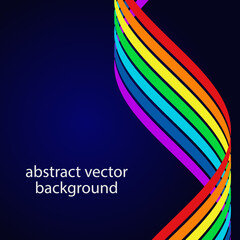 Fototapeta premium The background of the rainbow lines. Vector illustration for your business presentations.