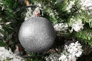Ball on christmas tree