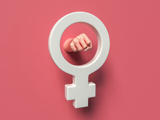 Obraz premium 3d International women day concept.