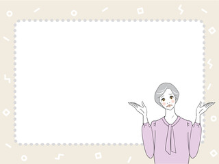 ハンドサイン　BAD シニア女性