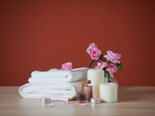 Spa composition with scented candles