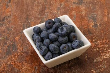 Ripe sweet tasty blueberries heap