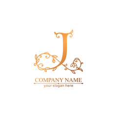 Premium Vector J logo. Monnogram, lettering. Personal logo or sign for branding an elite company.