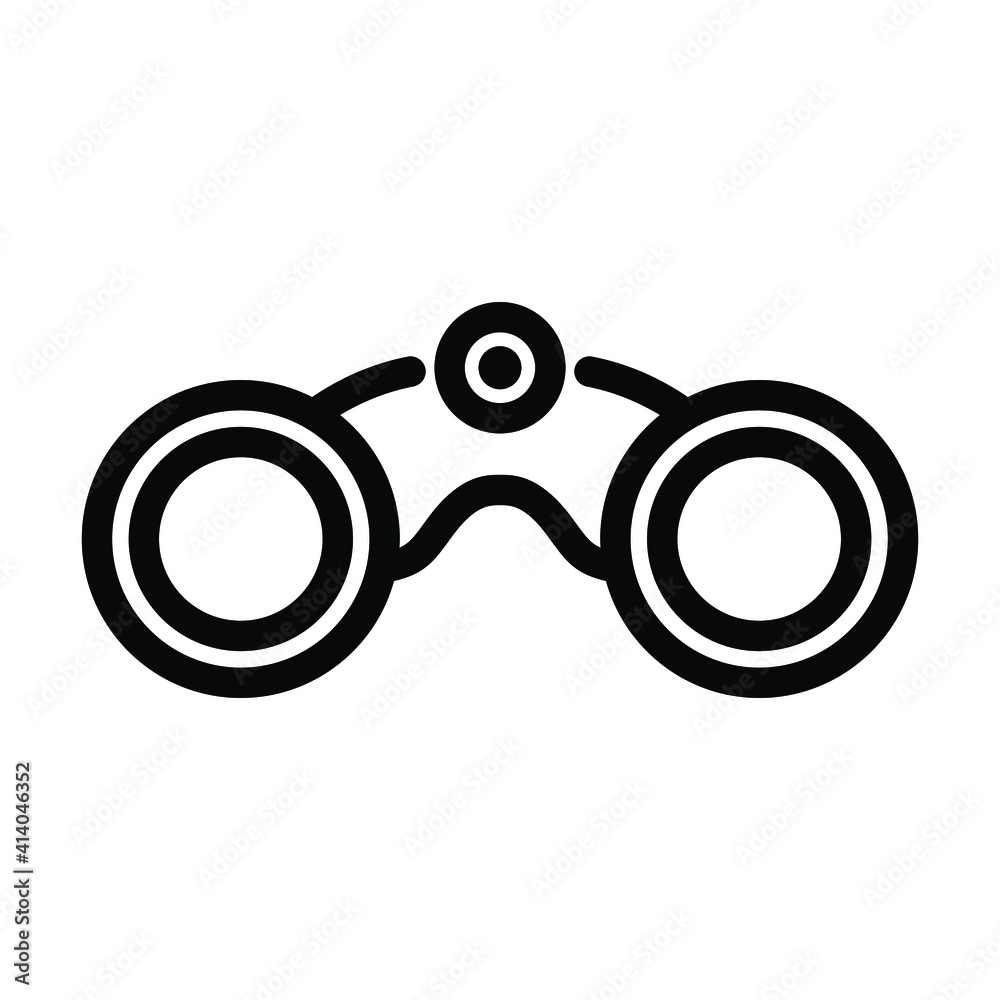 Sticker binoculars vision icon