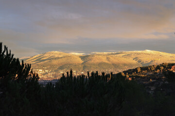 City of Grasse at sunrise in winter