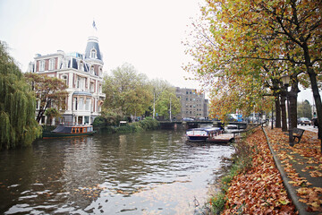 A view from Amsterdam, houses and canals