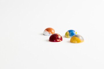 Handmade colorful chocolate, Belgian sweets