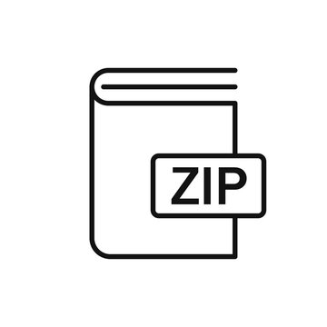 Book ZIP format icon. Vector illustration