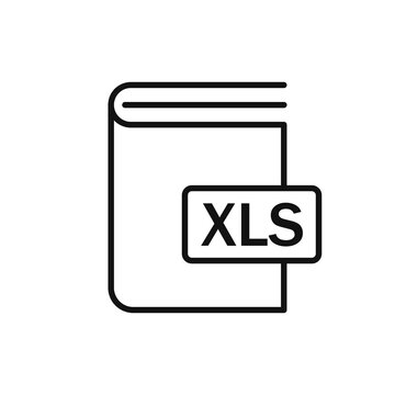 Book XLS format icon. Vector illustration